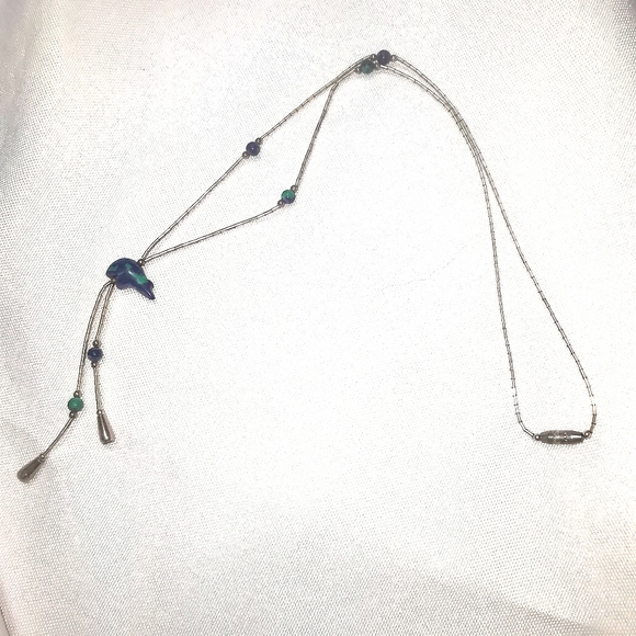 Lapis Lazuli Blue Fetish Bear Healing Necklace - Picture 3 of 4